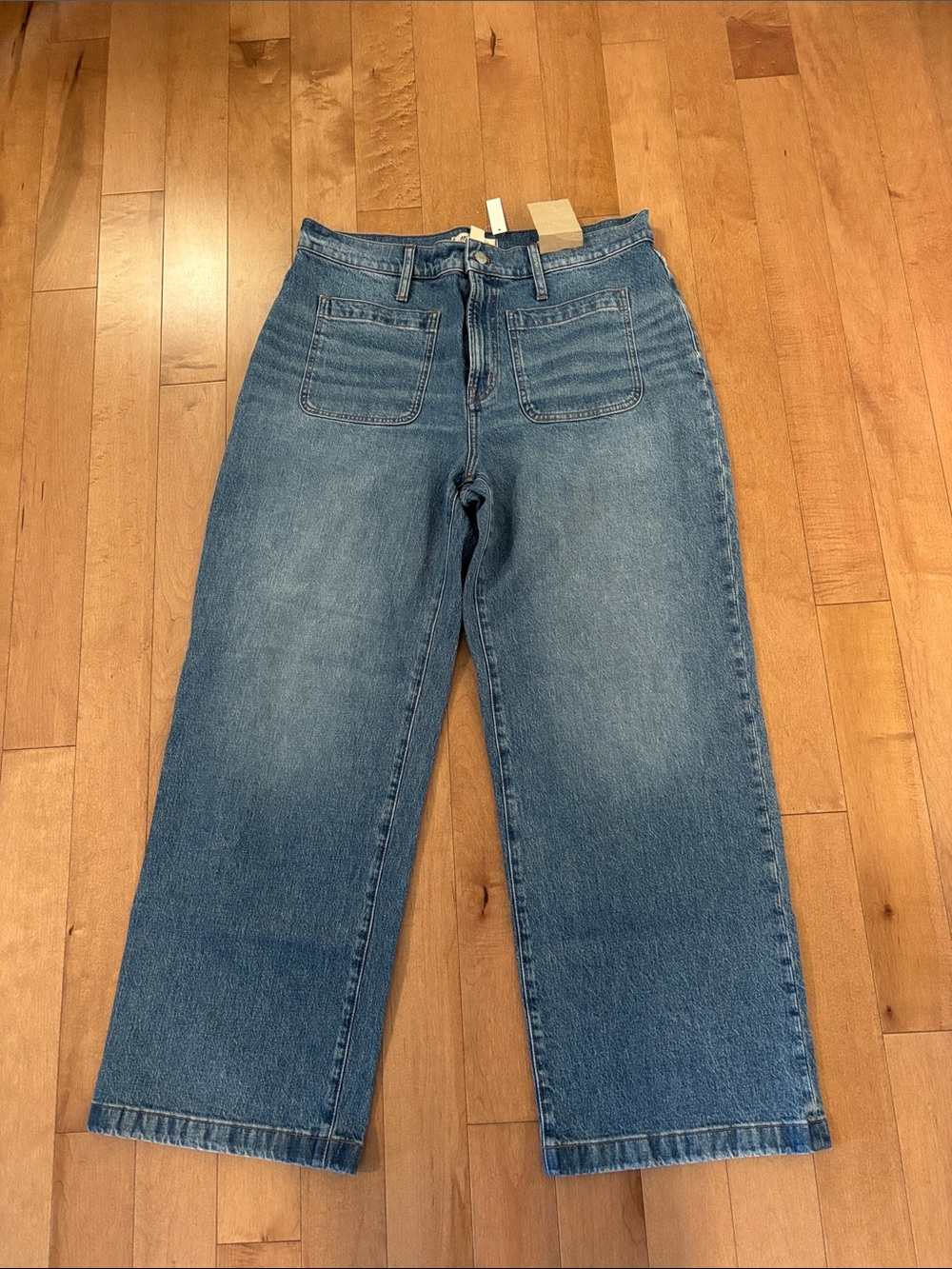 Madewell The Perfect Vintage Wide Leg Women's Jeans in Blue Denim